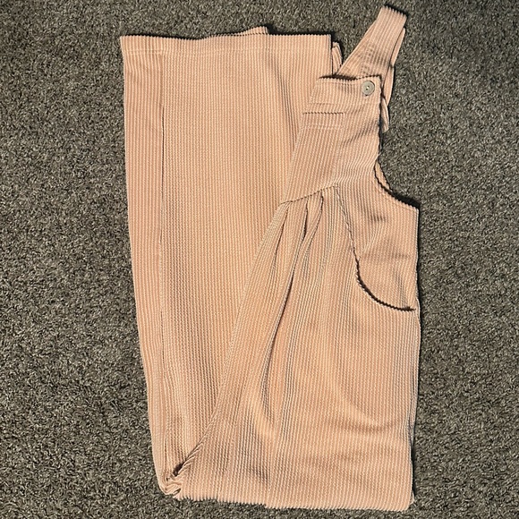 BiBi Ribbed Wide-Leg Jumpsuit in Camel - Picture 14 of 15